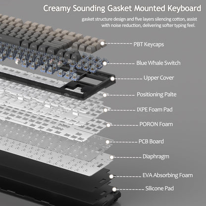 LIGHT87 ワイヤレス クリーミー キーボード (8000mAh)