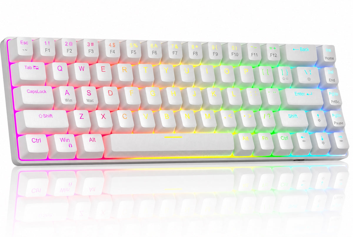 MageGee MKBOX-RT ホワイト 68キー英語配列キーボード
